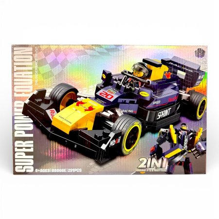 لعبة تركيب 2 في 1 – سيارة سباق وروبوت متحوّل