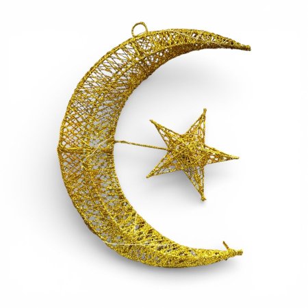 تعليقة الهلال والنجمة الذهبية المضيئة <br> <span class='text-color-warm'>بيعت كلها</span>