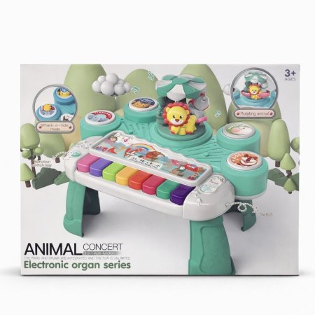 بيانو الحيوانات التفاعلي للأطفال – 3 في 1