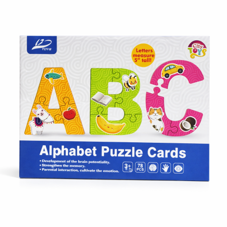لعبة بازل الحروف الإنجليزية التعليمية للأطفال – Alphabet Puzzle Cards