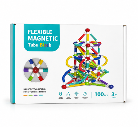 أنابيب البناء المغناطيسية المرنة | Flexible Magnetic Tube Blocks