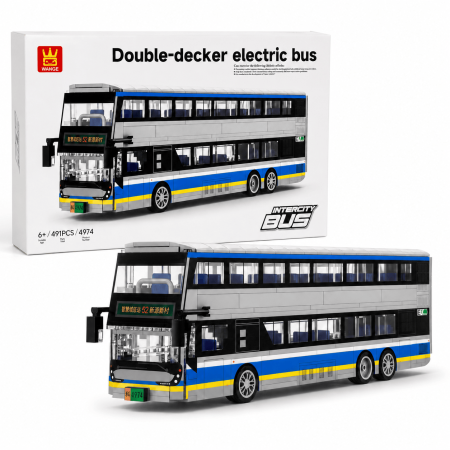 Double-decker electric bus lego