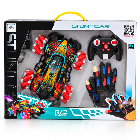 سيارة سباق ذكية بالتحكم عن بعد + قفاز تحكم Spray Stunt Car