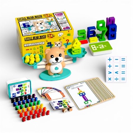 صندوق ميزان الدب الذكي لتعليم الرياضيات للأطفال (little bear math)