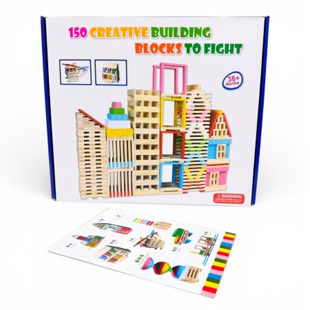 ليجو بناء خشبي ١٥٠ قطعة