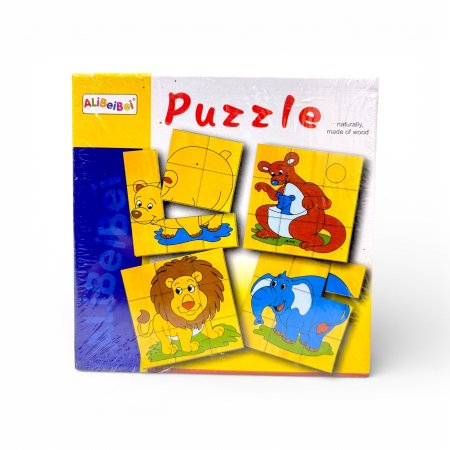 بازل خشبي تعليمي للأطفال – رسومات حيوانات (ALiBeiBei)