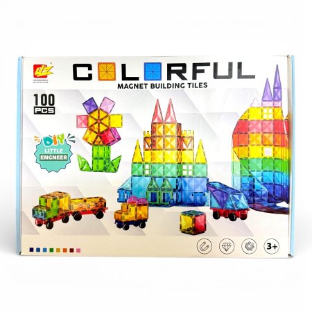 ليجو مغناطيسي ١٠٠ قطعة (COLORFUL)