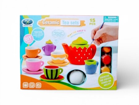 لعبة تلوين طقم الشاي الخزفي